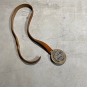 DOLCE & GABBANA, Leather Belt with Spinning Buckle