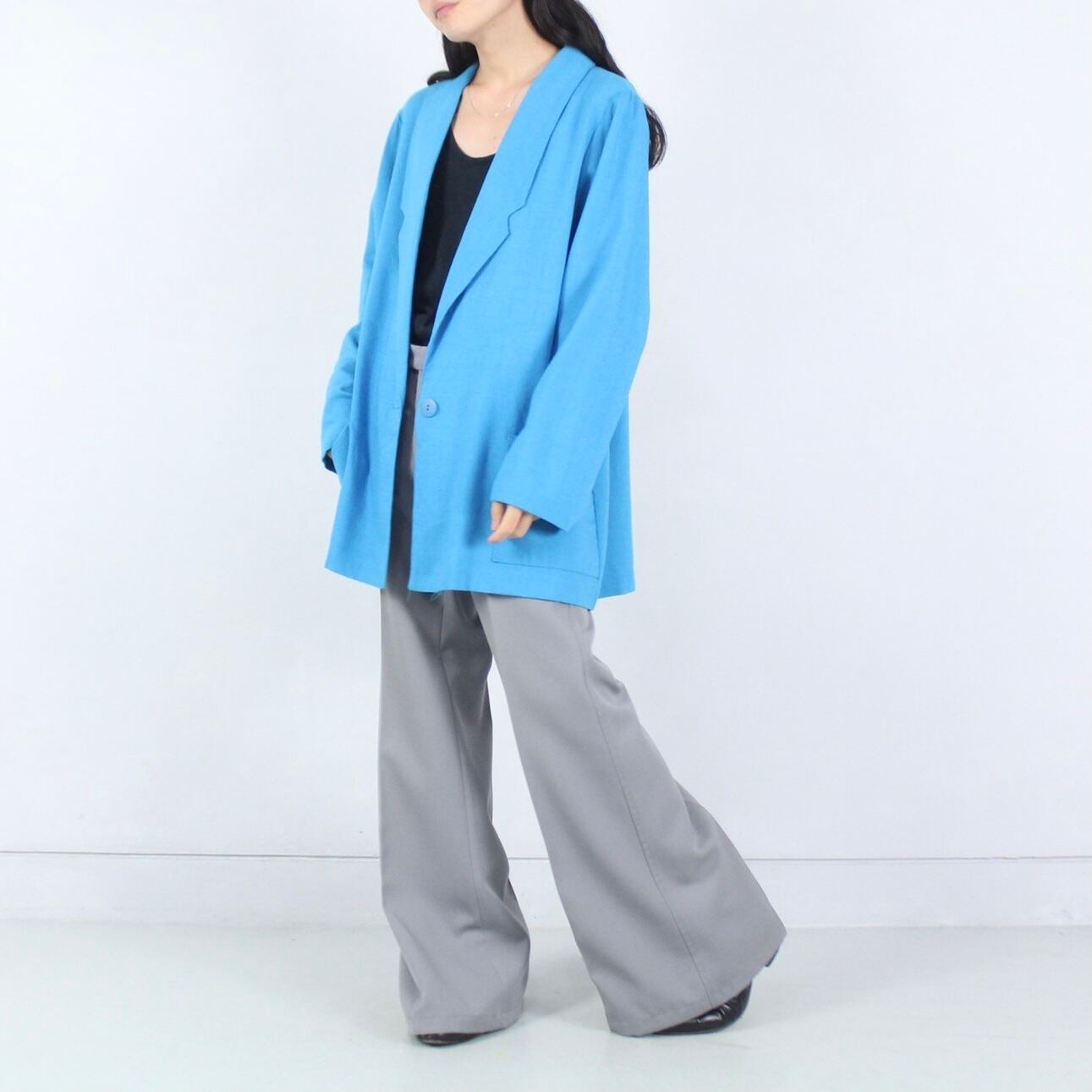 【新品タグ付き】ZARA　テーラードジャケット　ブルー　オーバーサイズ