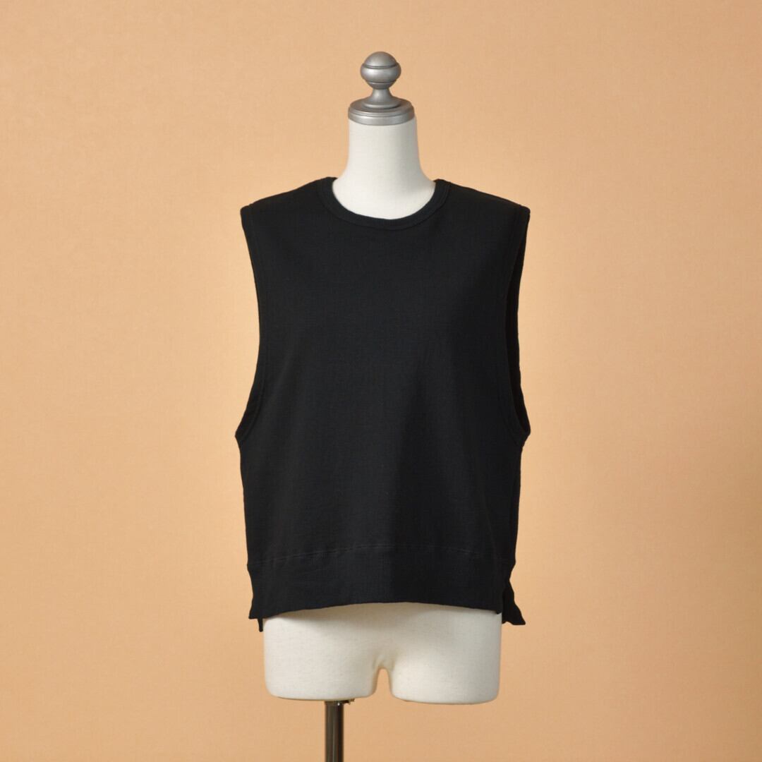 prit プリット エコ裏毛プルオーバーベスト・ブラック