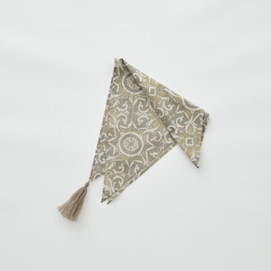 【予約商品2月～3月入荷予定】【26SS】eLfinFolk(エルフィンフォルク)AZULEJOS Scarf beige(free size)スカーフ ベージュ