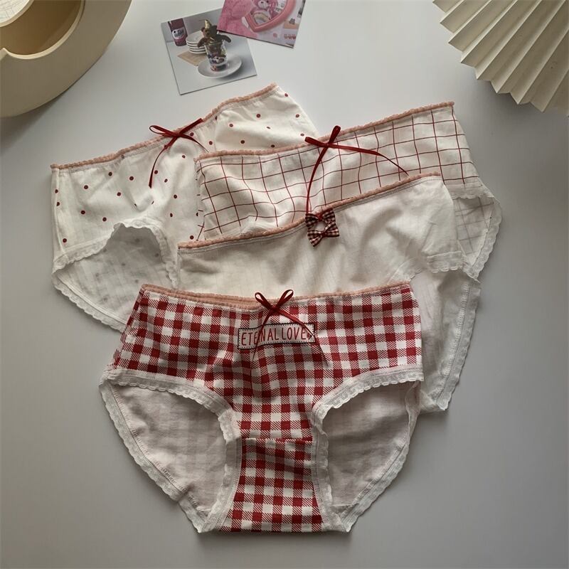 リボンレースレディースサマー薄手パンツ コットン 夏物 ピュア 萌量不足31353047554