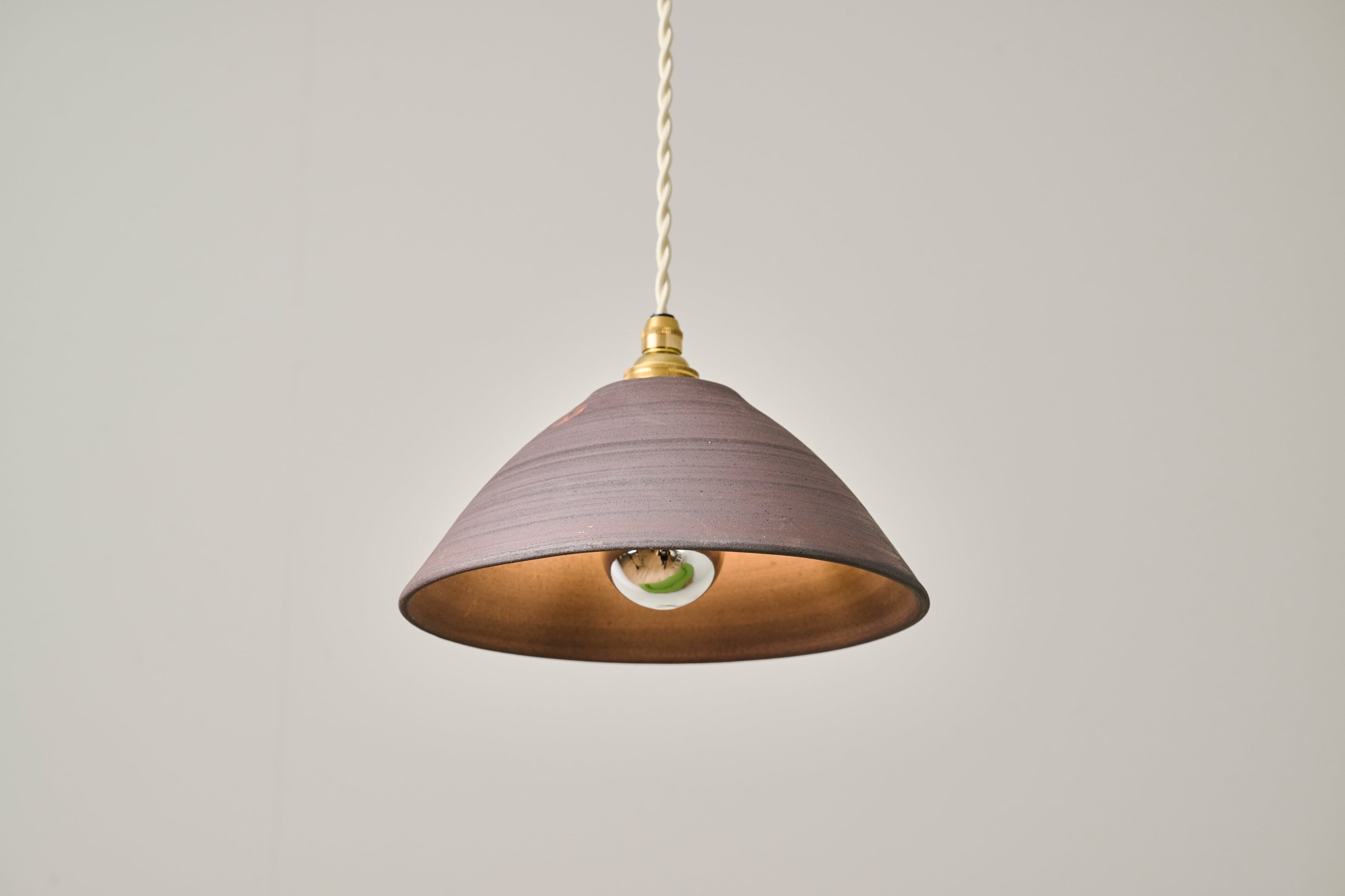 Onta lampshade 小鹿田焼ランプシェード ボウル 焼き締め サビ | eranoiwa