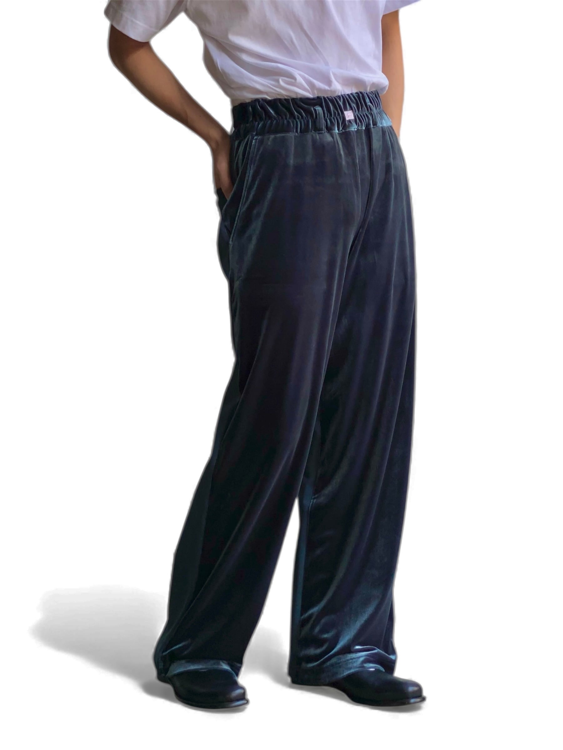 GEN IZAWA / Velours & sweat switch pants (green) | TUNAGI JAPAN