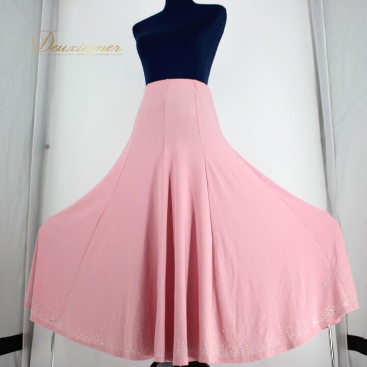 新品　社交ダンス　スカート　ピンク　レッスン　シンプル　パーティ　上品　1117 新品 社交ダンス スカート ピンク レッスン シンプル パーティ 上品 1117