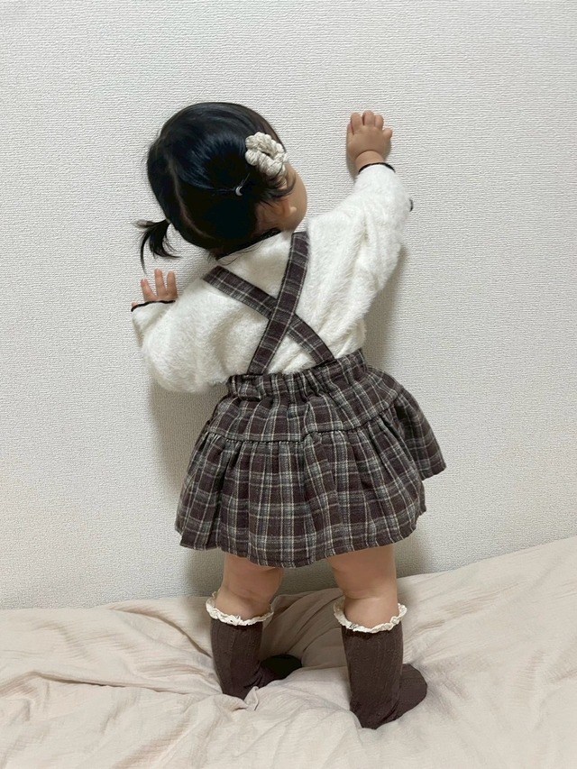 【即納】mimi market/Checks cancan skirt