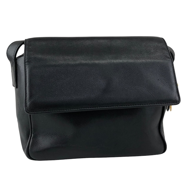 Christian Dior クリスチャン ディオール ショルダーバッグ ブラック ロゴチャーム レザー フラップ vintage ヴィンテージ オールド rrr3nm