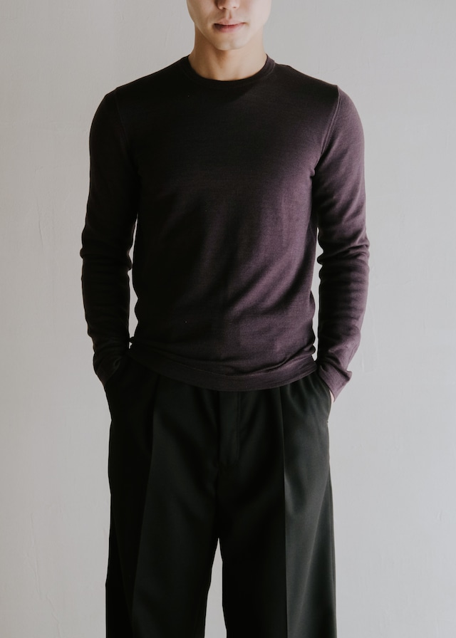 JIL SANDER 2014 wool silk crew neck knitted sweater