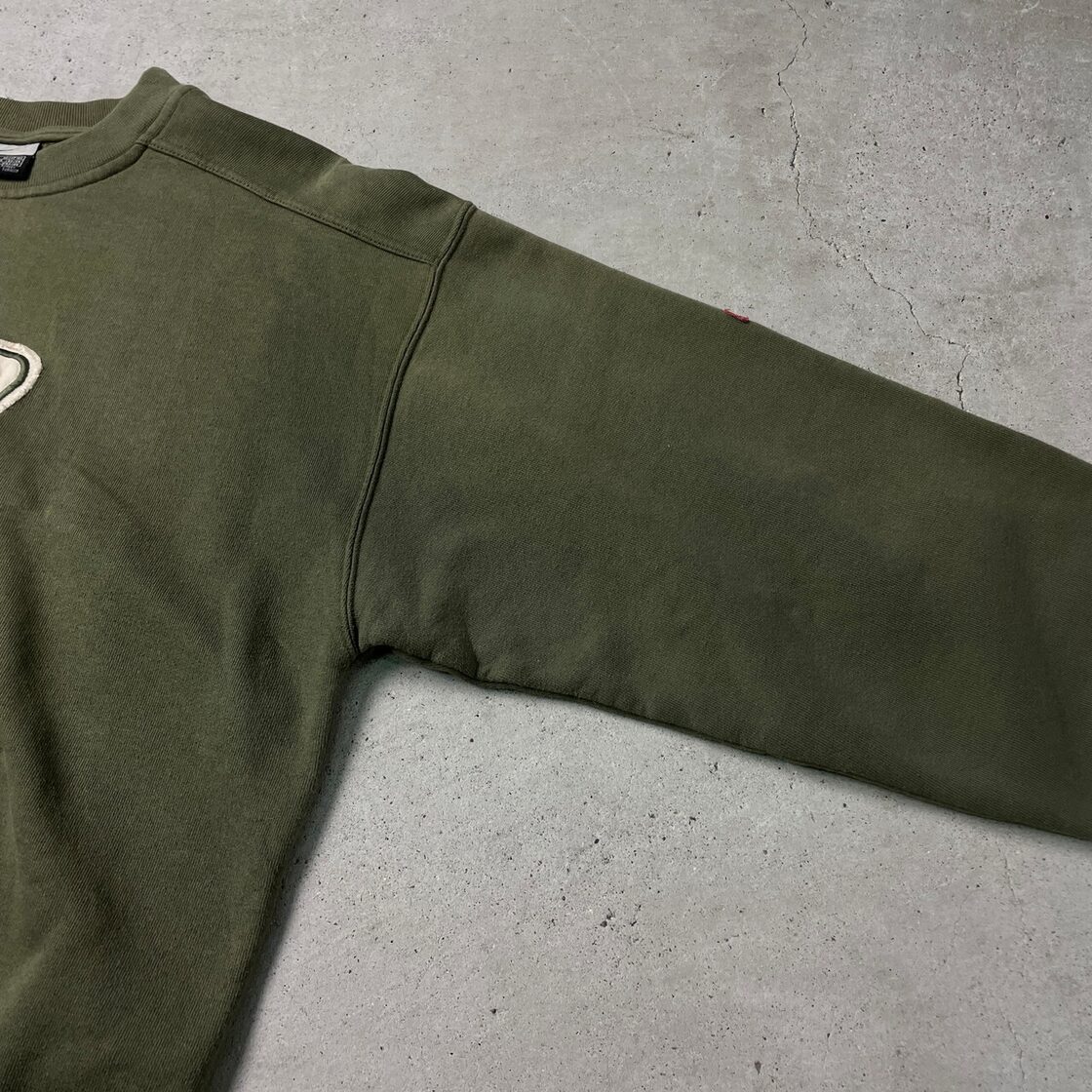 00年代 NIKE ナイキ スウェットシャツ スウォッシュ ロゴワッペン 