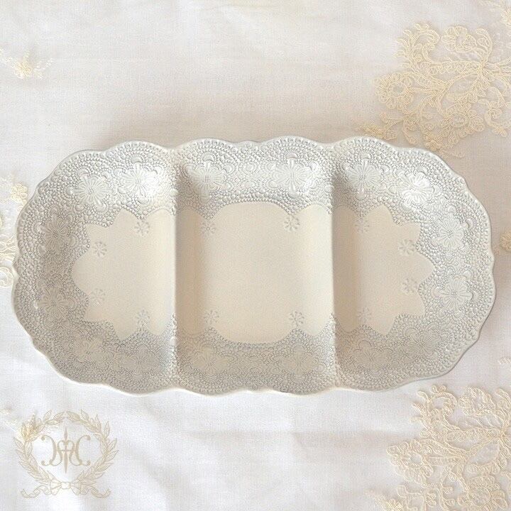 La Ceramica V.B.C casa クリームレース3プレート | 魔女の雑貨店 by