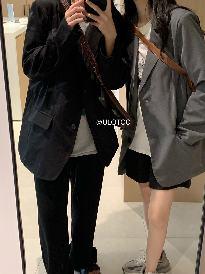 スタイルルーズカジュアルジャケット オータムウィンター 秋物 冬物 モンロー15408986257