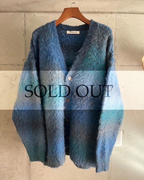 【NY Collection Fitting】Gradation knit Cardigan /ナイトブルー /XL