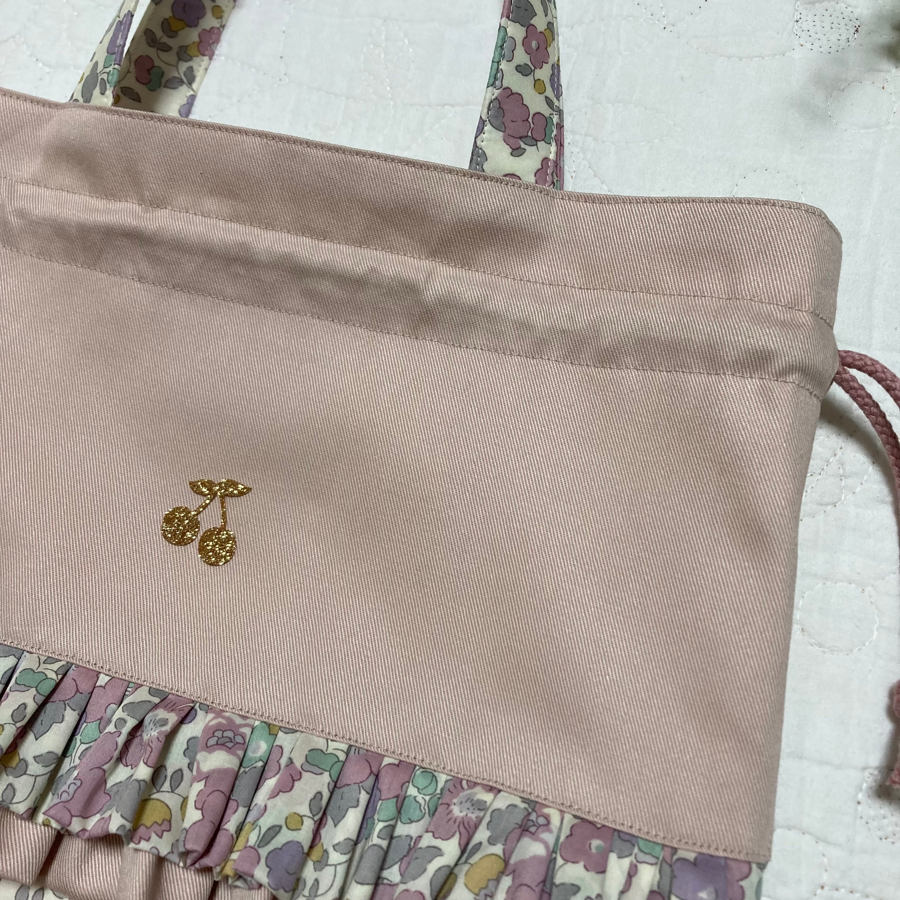 ハンドメイド お着替え袋 (体操服入れ 体操着袋 手提げ袋) リバティ 