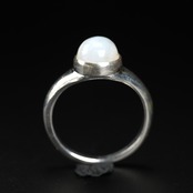 【１点もの】四分一銀リング #11 オパール キャッツアイ