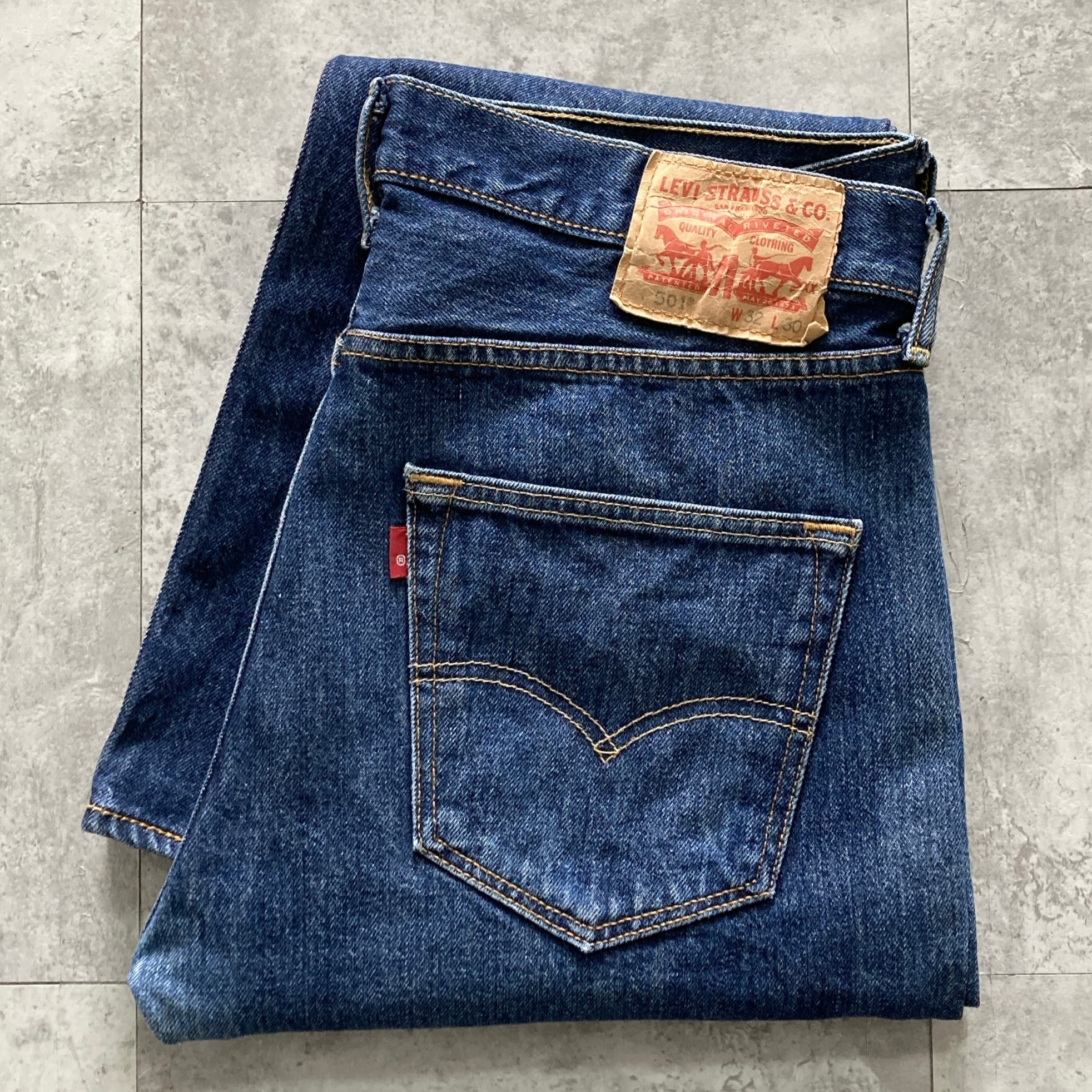 W31 L32】Levis 501 '54 PREMIUM リーバイス BIG E レザーパッチ
