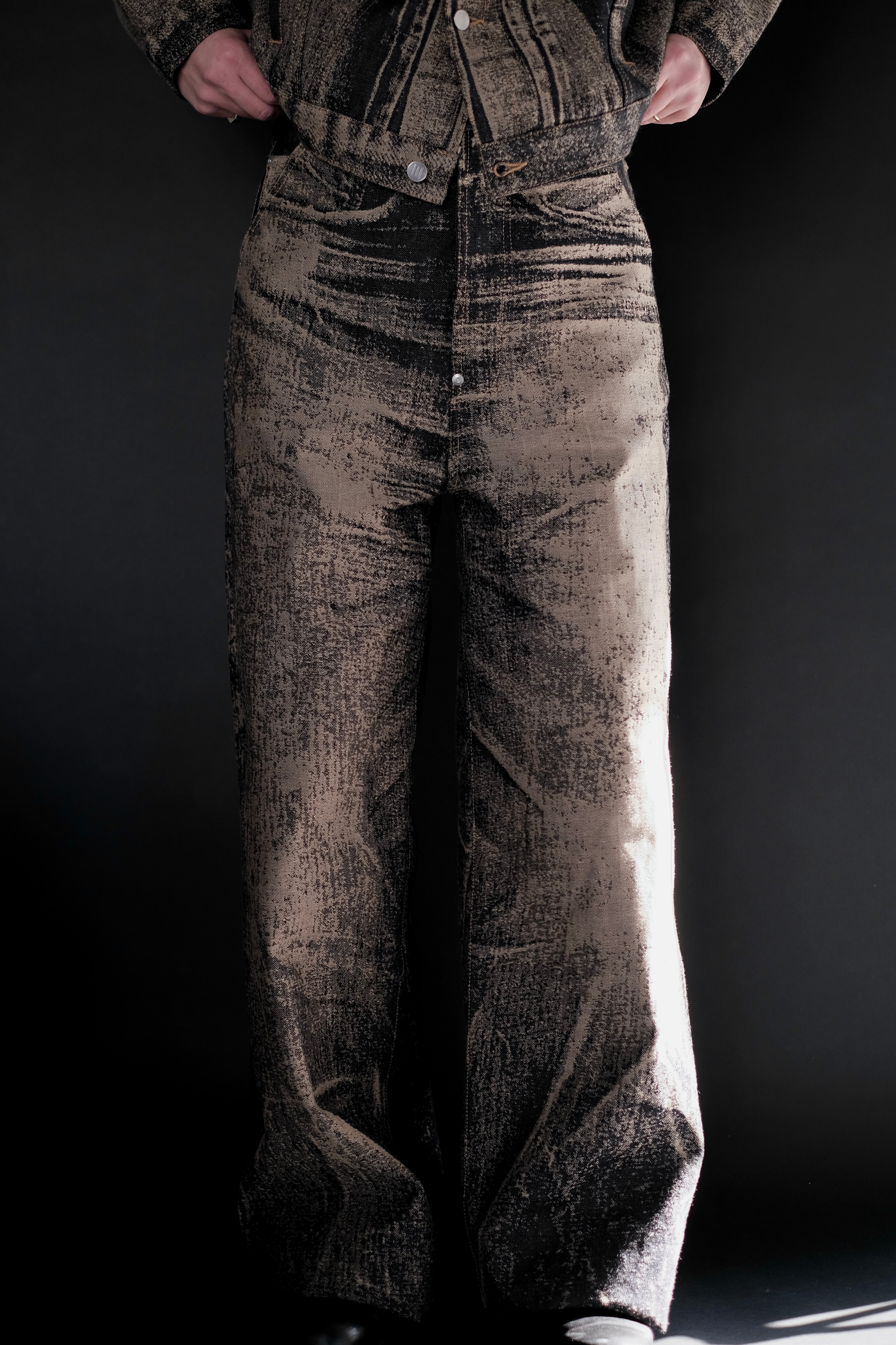 DAISUKE TANABE / x-ray jacuard denim trouser | LIVING