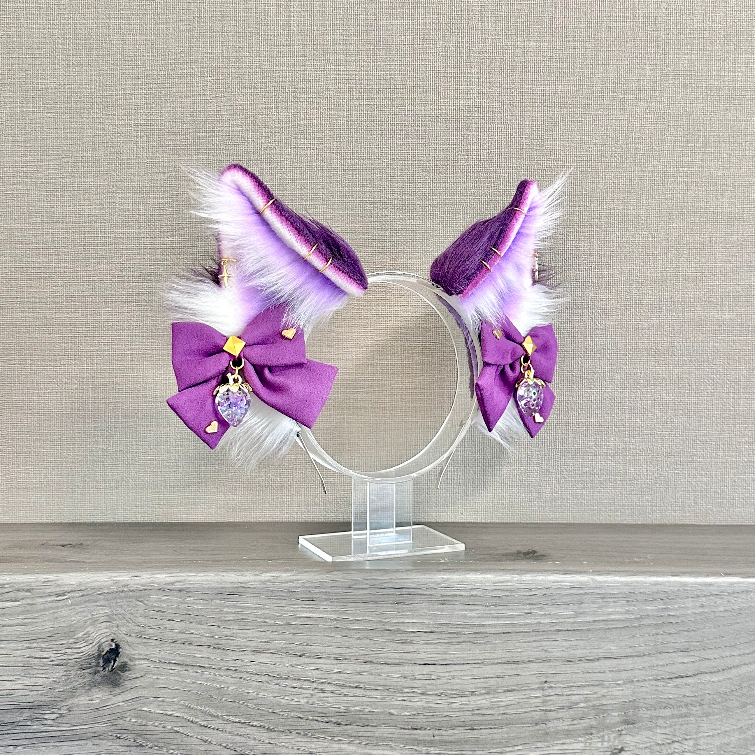 紫キツネ耳カチューシャ | 耳屋さん＊mimiyasan