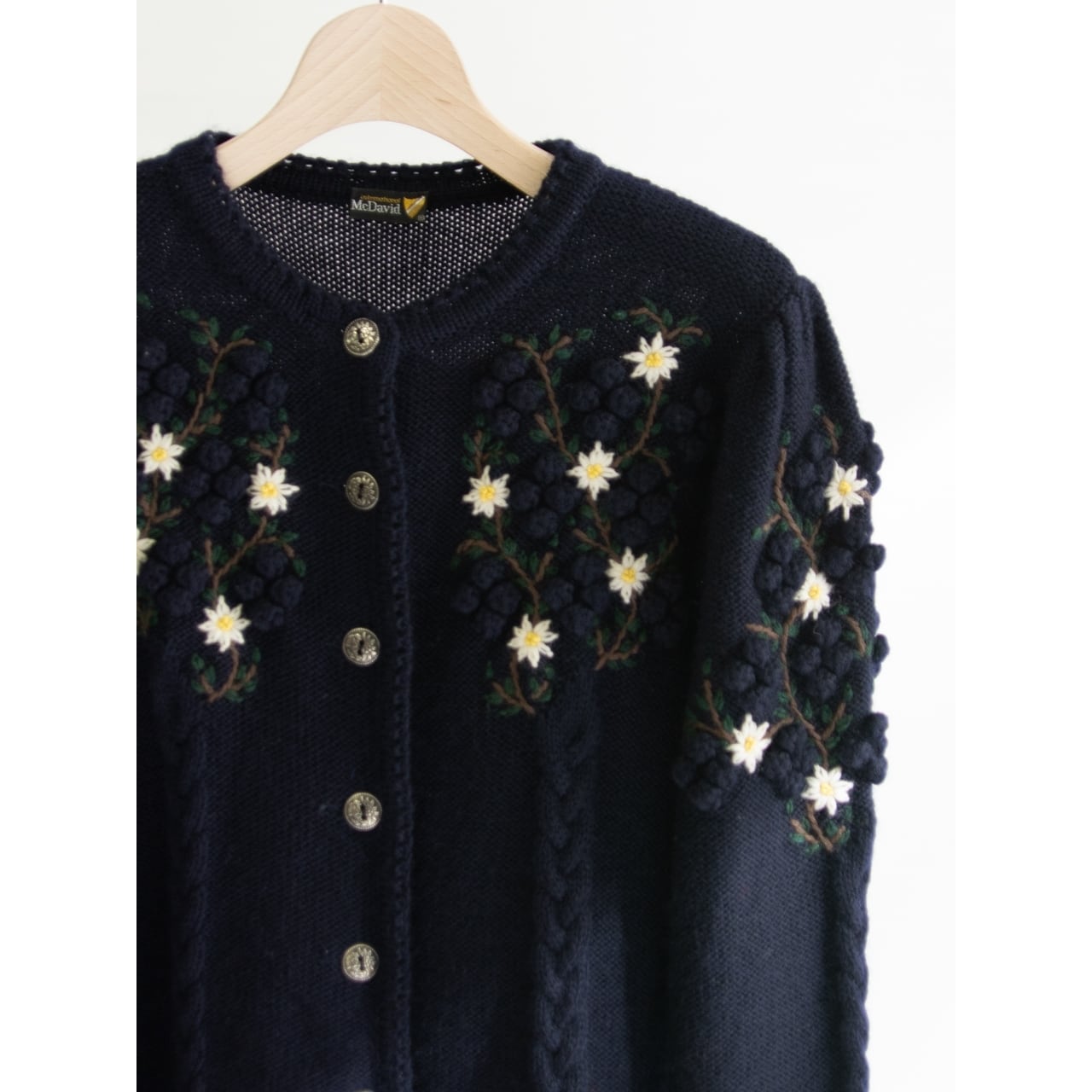 【McDavid】Made in West Germany 100% Wool Knit Cardigan(西ドイツ製 ウールニットカーディガン)