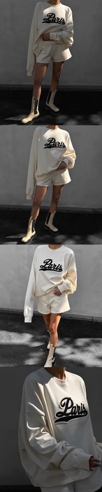 【23ss】Paris Stitch over-fit Sweat_3colors