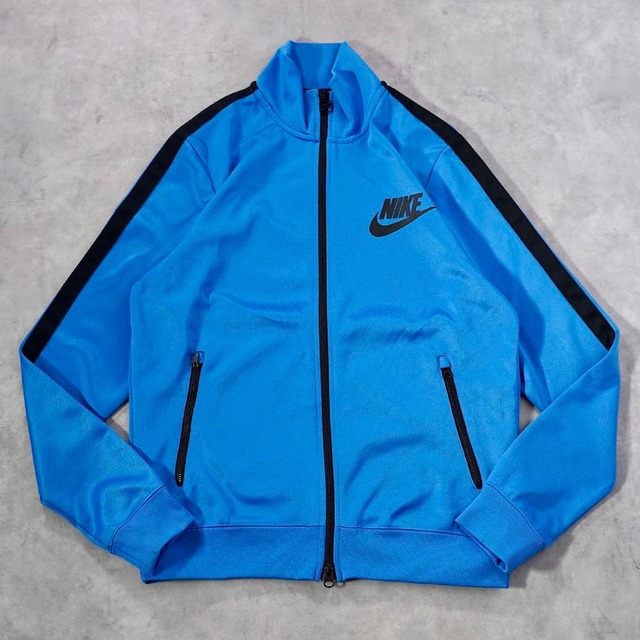 NIKE ナイキ トラックジャケット 古着 スウッシュ M 青 黒 19310