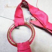 ベリーダンス オリエンタル 衣装 トップス ベルト セット ピンク系 ラインストーン スパンコール フリンジ キラキラ ダンス衣装 イベント ステージ 華やか 鮮やか かわいい 練習 レッスン シルバー系