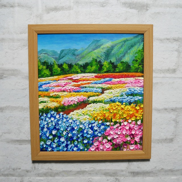 油絵 油彩 油彩画 絵画 絵【早春の桜】 | HIROSHI1990