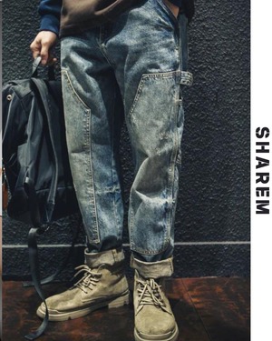 Retro Men's Loose Jeans B0284