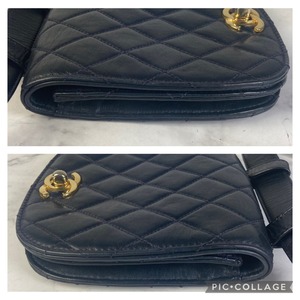 【最終処分SALE】CHANEL シャネル マトラッセ ウエストバッグ ラムスキン その他バッグ ブラック A-7540