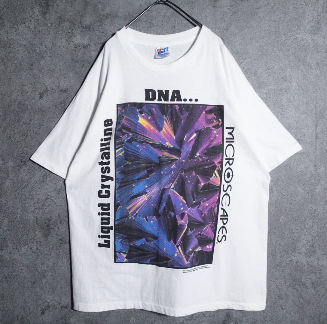 90s “Hanes” MICROSCAPES DNA company print T-shirt