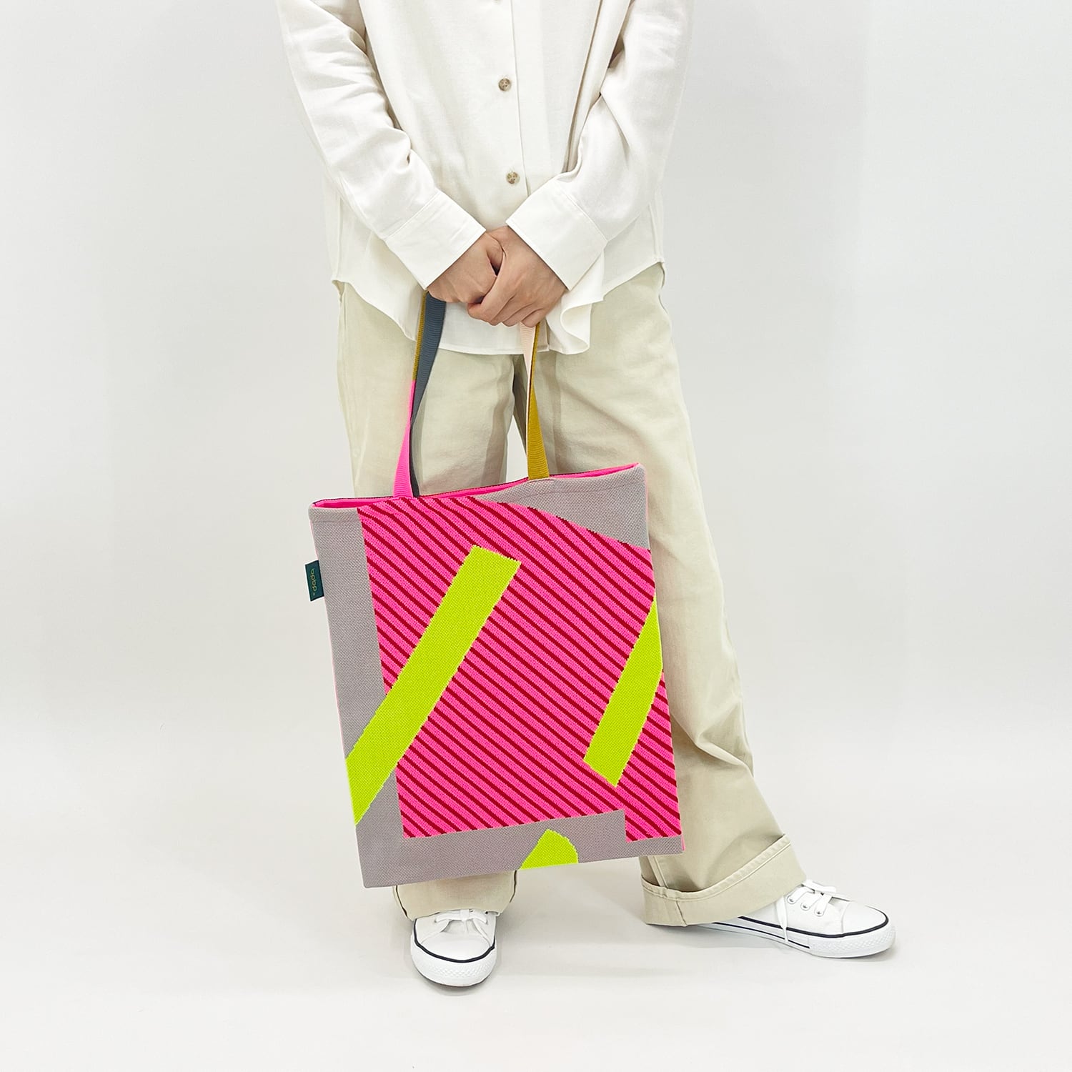MASARU SUZUKI】鈴木マサル PIPING KNIT TOTE BAG COLOR ROLL