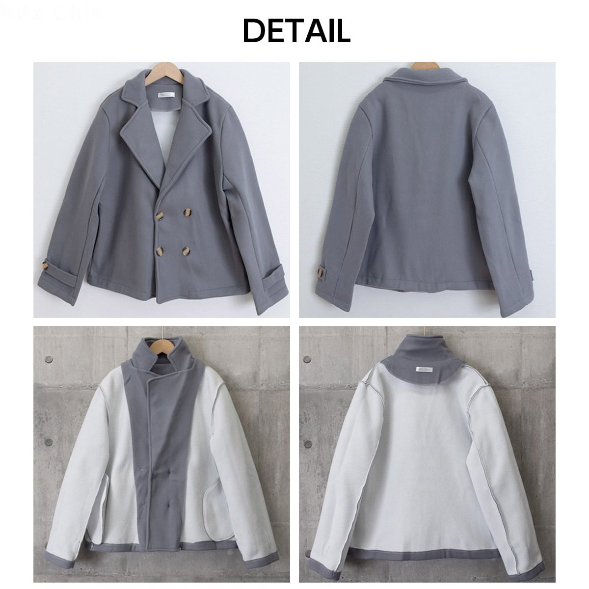 ウールタッチ テーラード ジャケット アウター レディース 秋冬 韓国 防寒 保温 微起毛 大人 きれいめ 通勤 ビジネス オフィス シンプル カジュアル ショート丈 上品 大人可愛い 大人女子