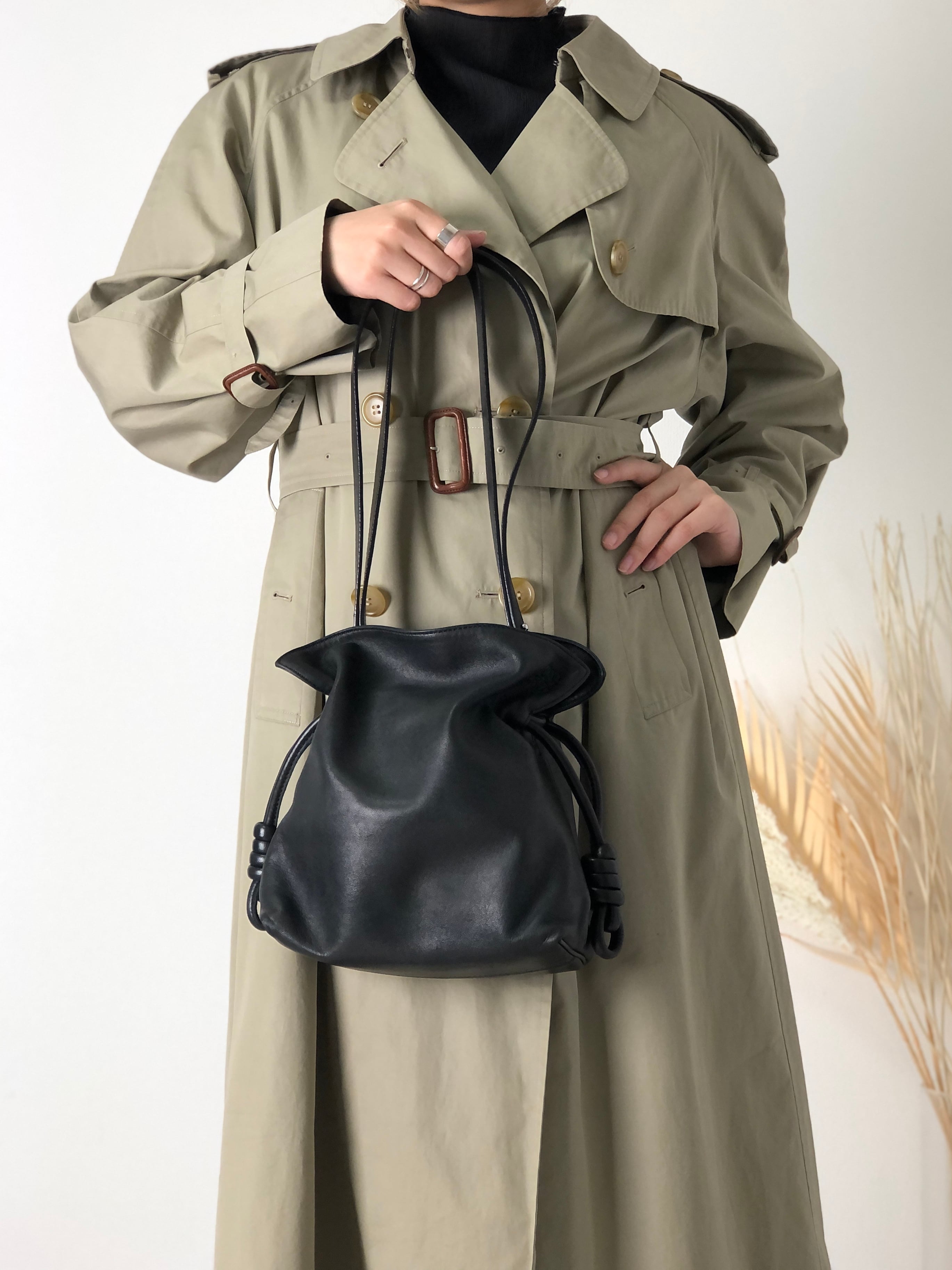 日本直送 名牌中古包 】LOEWE ロエベ フラメンコノット アナグラム 