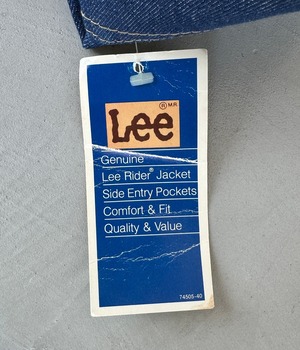 -Lee- Vintage 80s 48L denim Jacket dead stock made in USA