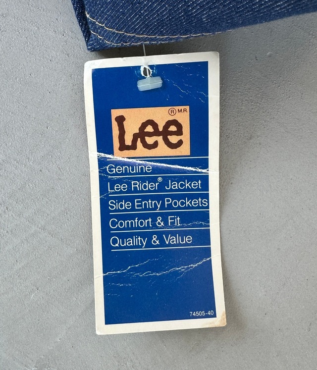 -Lee- Vintage 80s 48L denim Jacket dead stock made in USA