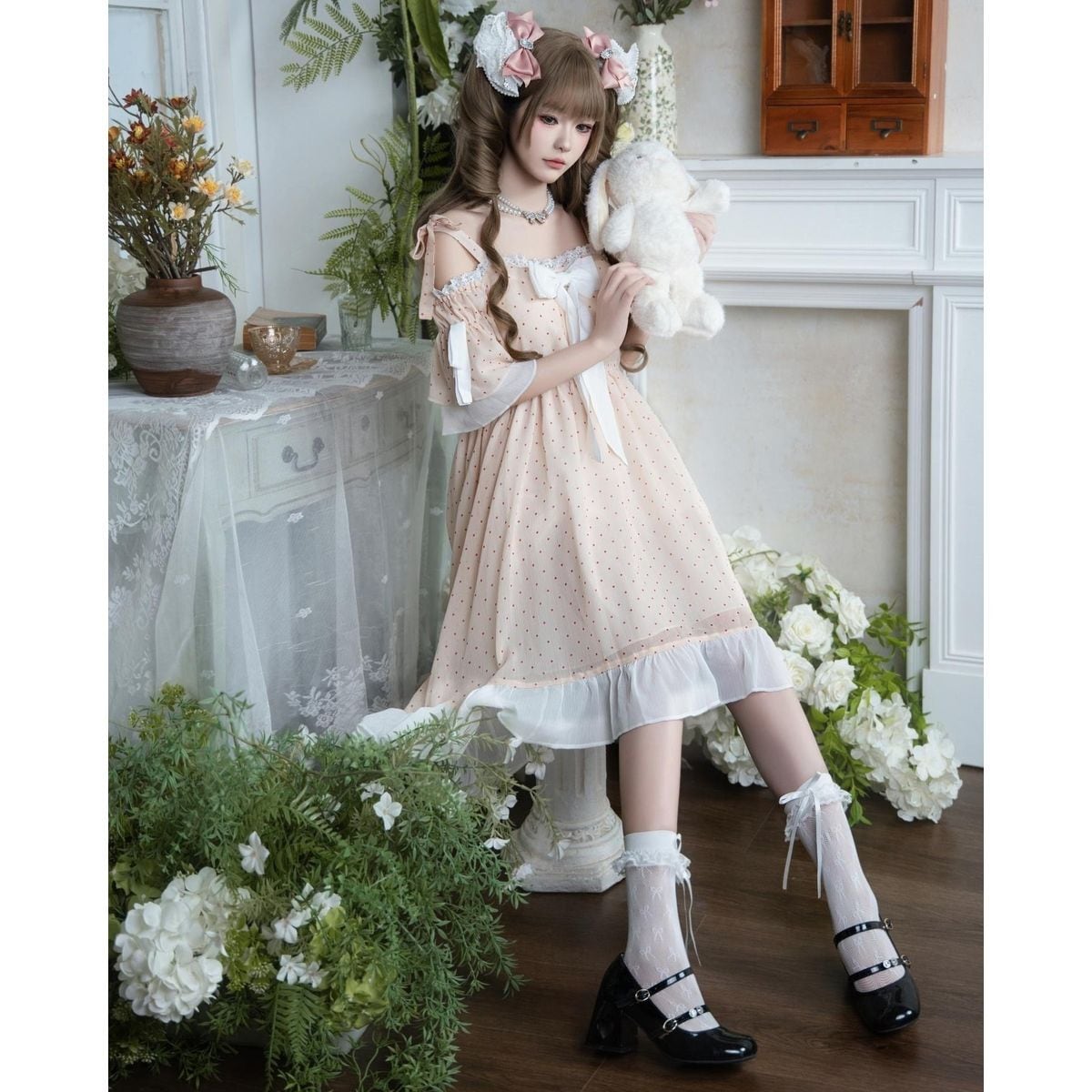 シュガードットフリルガーリーワンピース | Maiden's Rêve