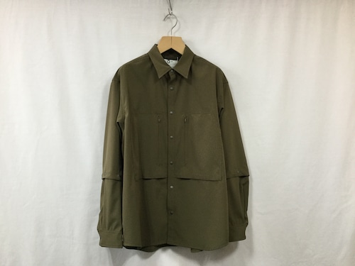 O-“DOUBLE SLEEVE SHIRT OLIVE”