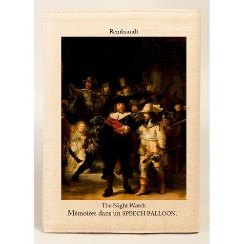 アートシリーズ：レンブラント・ファン・レイン Rembrandt van Rijnのスピーチバルーンブックカバー　