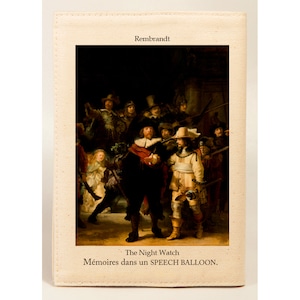 アートシリーズ：レンブラント・ファン・レイン Rembrandt van Rijnのスピーチバルーンブックカバー　