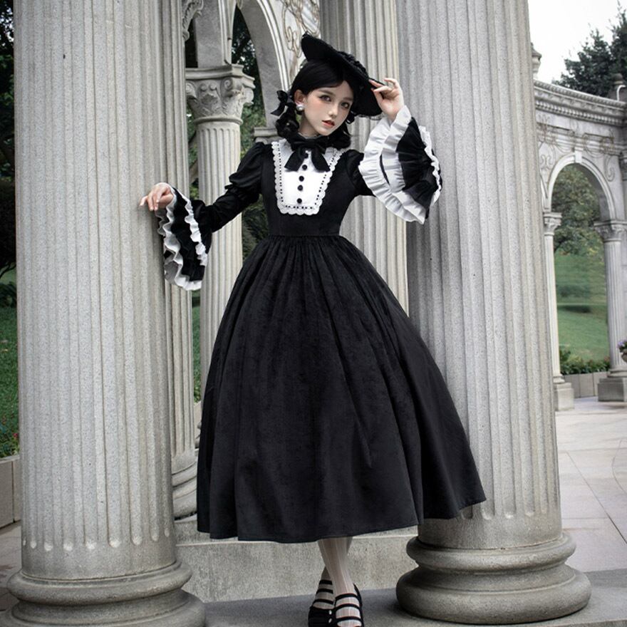 ロリータファッション通販 SEASONZ 納期45日 ワンピース 長袖 ロング丈  