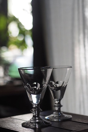 シャープな造影.グラス2客セット-pair vintage glass cup