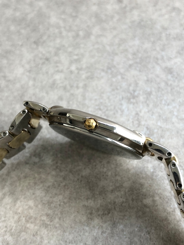 Christian Dior クリスチャン ディオール 腕時計 シルバー×ゴールド オクタゴン ステンレススチール クォーツ vintage ヴィンテージ オールド evzwxv