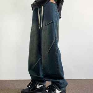 サイドダックデザインデニムパンツ bt1474【韓国メンズファッション】