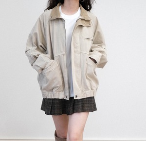 corduroy collar denim jacket【2025092101】