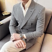 double breasted british suit jacket 00214