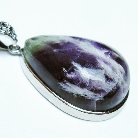 エンジェルフェザー フローライト ペンダント 一点物 メール便可 [M便 1/20] 112-12018