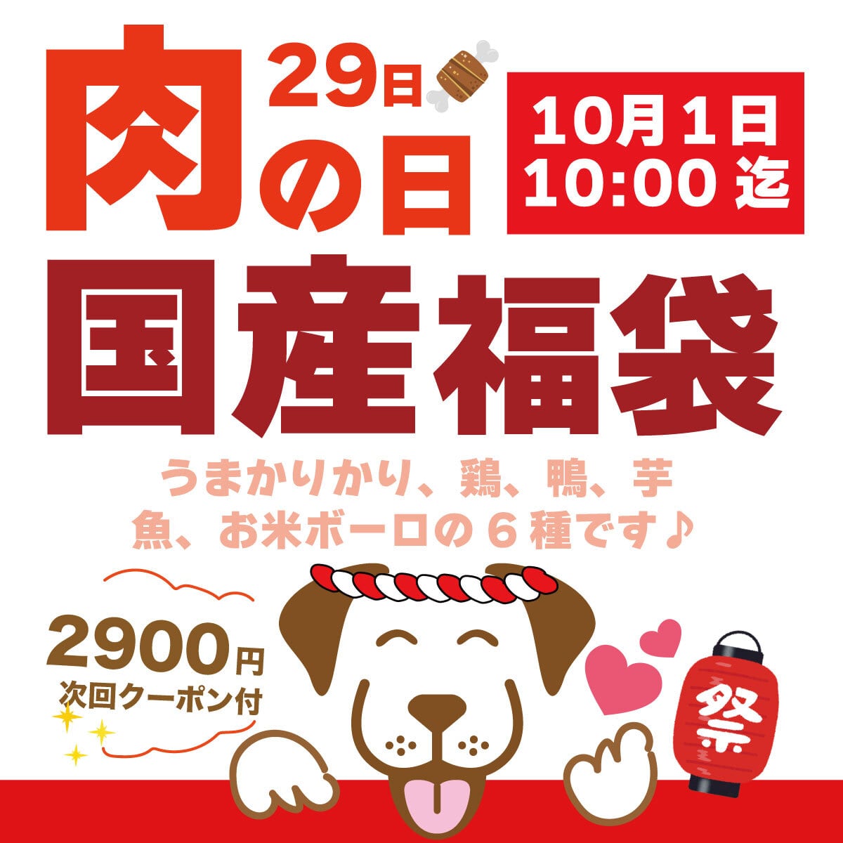 【決算×肉の日限定】国産福袋2,900円♪(国産6点入)