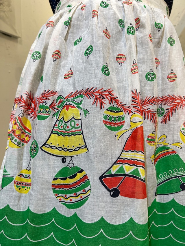 Vintage ornament motif Christmas apron