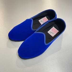 Lila&Fleur  ベロアシューズ  slip on shoes adult (22.5cm～24.5cm)　BLUE