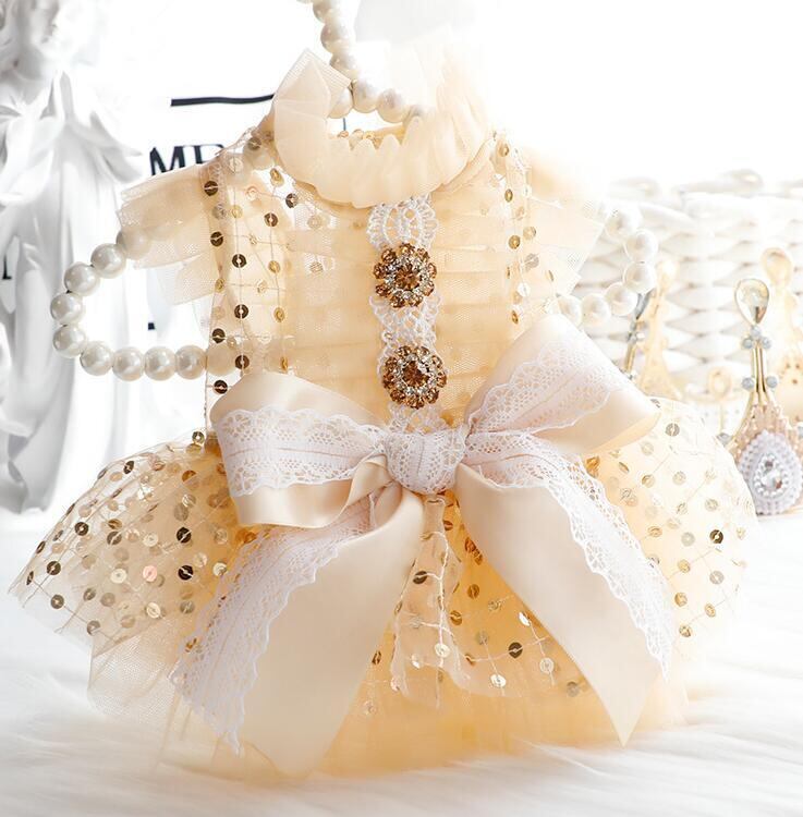 《予約》№3101226 ゴールドシャーリーチュールワンピース