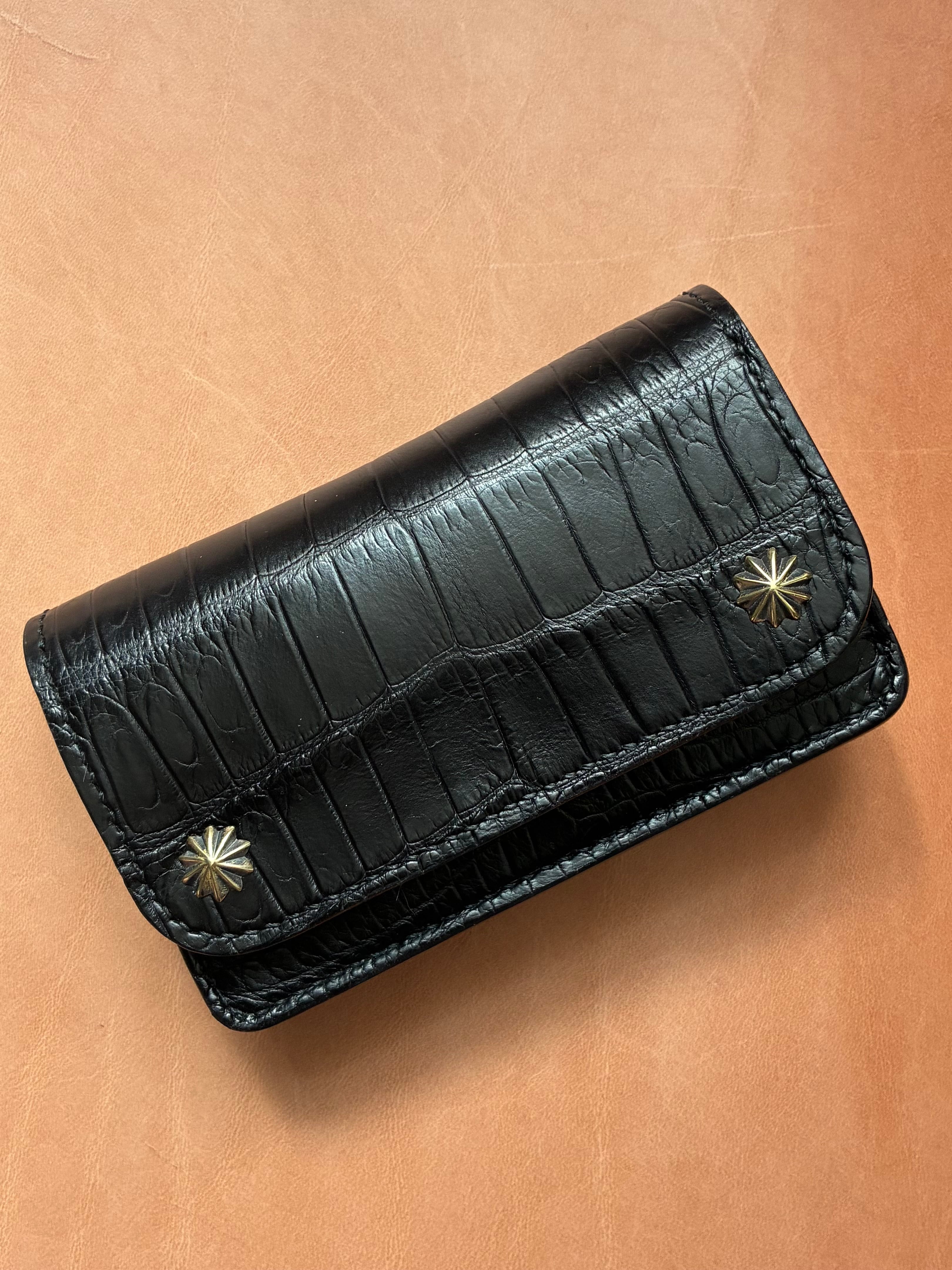 【あかさたな】タカレザーズ　　ブラックレザーSTW 財布 Taka Leather's