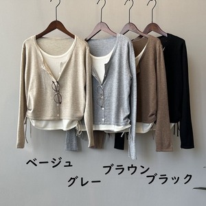 レイヤードデザイン トップス 6col M 11313